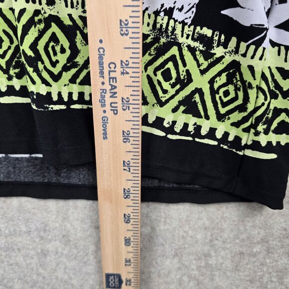 Alfred Dunner Womens Floral Blouse Black & White Size 3X Polyester Lace - Picture 5 of 6